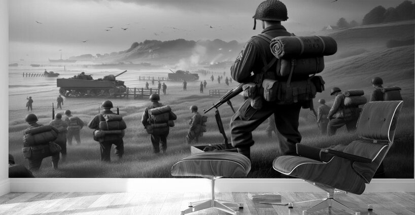 WWII Remembered – The Battlefront BW Wall Murals