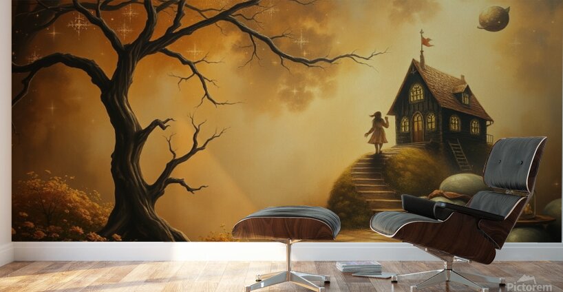 Fantasy wall art painting 3 Wall Murals