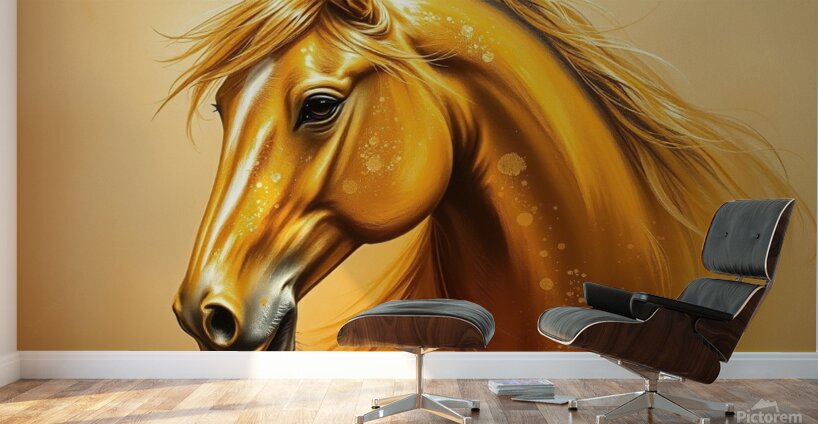 An imaginative artistic painting of a purebred horse Wall Murals
