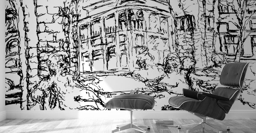 Weatherford Hote   Flagstaff   Black and White Wall Murals