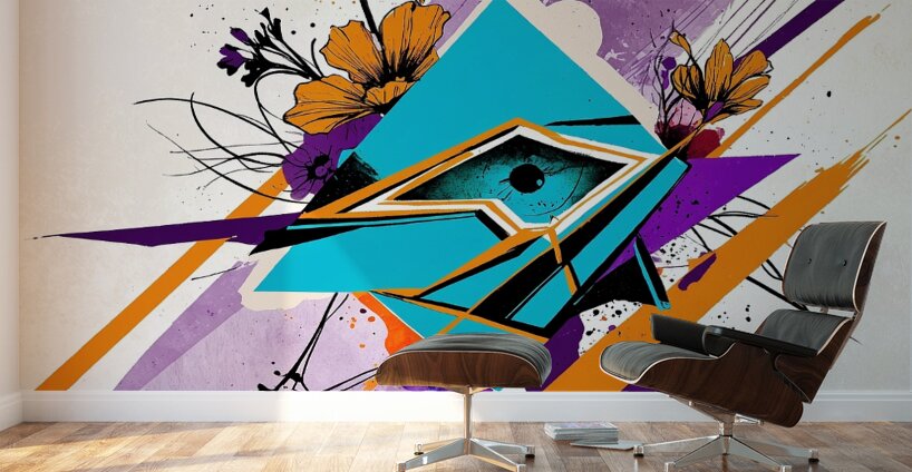abstract wall art Wall Murals