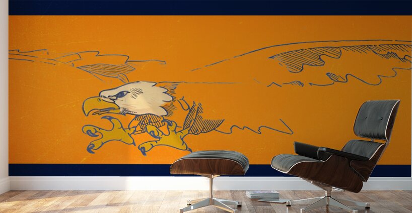 1950s auburn art Wall Murals