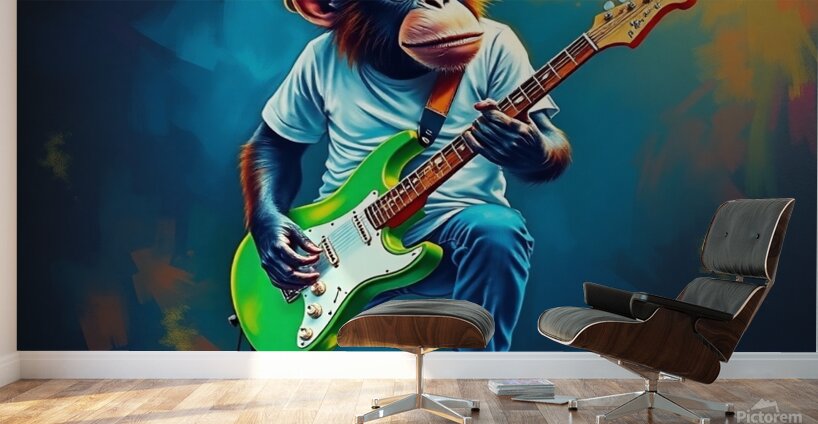 Singe guitariste  Wall Murals