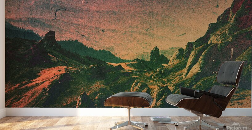 Psychedelic Planet california clouds color Wall Murals