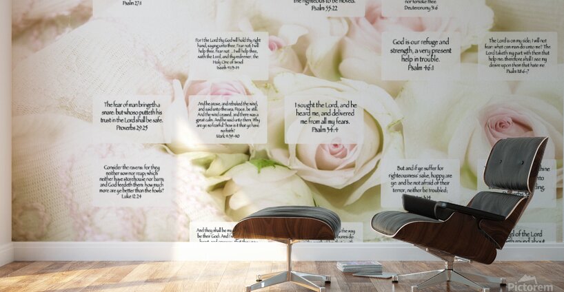 MNW9-WHITE ROSES Wall Murals
