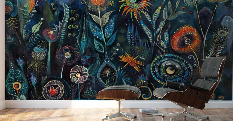 Cosmic Garden Bloom J9H2N3 60 Wall Murals