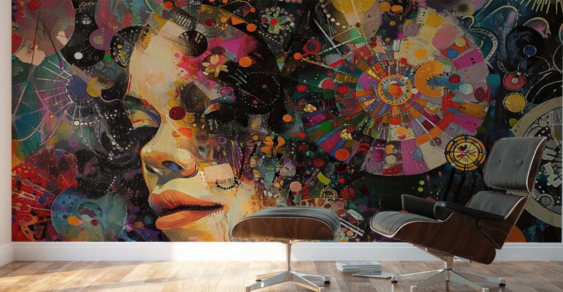 Cosmic Reverie Face 92HJ8N 63 Wall Murals