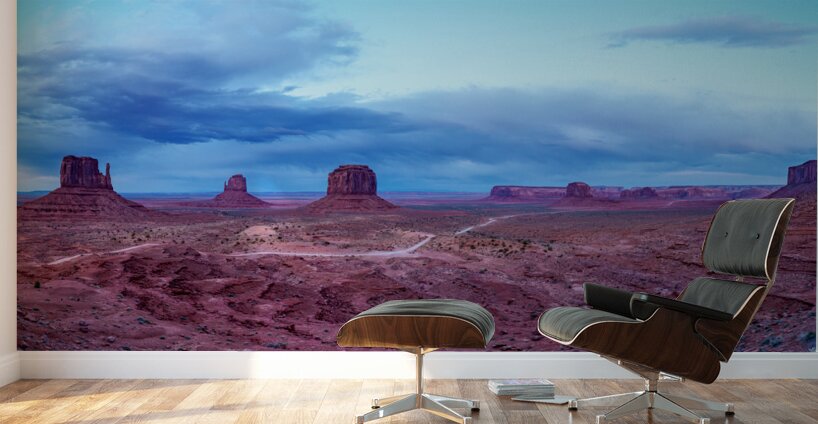 Evening At Monument Valley Pano Wall Murals