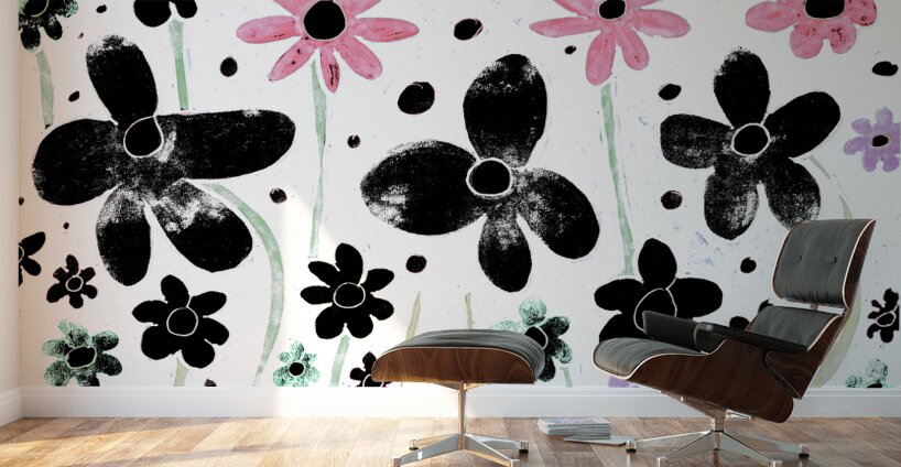 Abstract Whimsical Garden Wall Murals