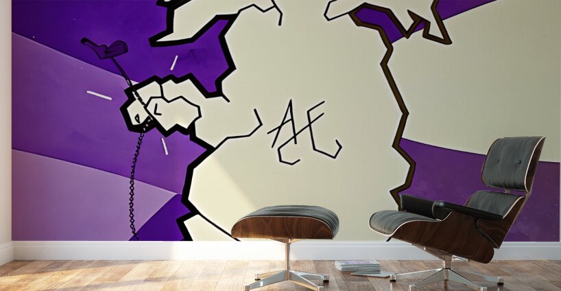 Vintage Abilene Christian College Wildcat Art by Mike Fanning Wall Murals