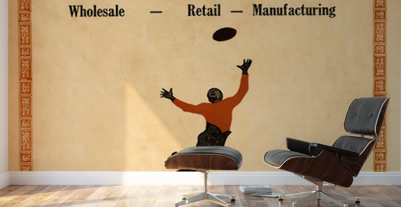 Early 1900s C and S Sporting Goods Ad in Austin Wall Murals