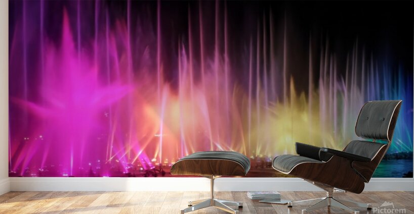 Rainbow Fountains Clashing  Wall Murals
