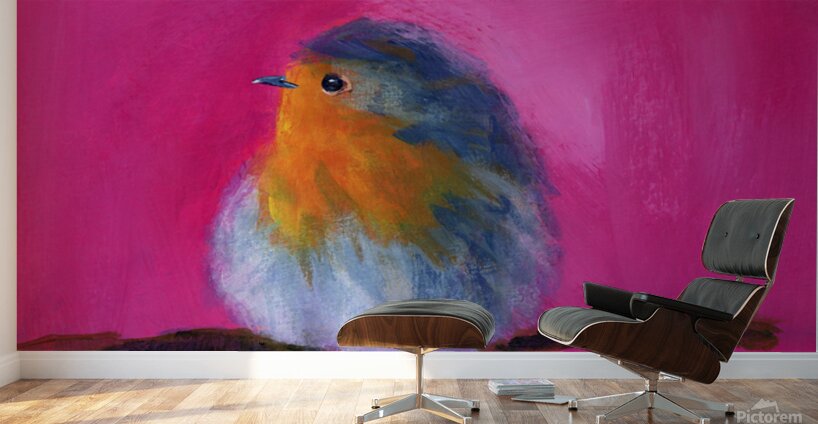 Little Robin acrylic painting Impression murale