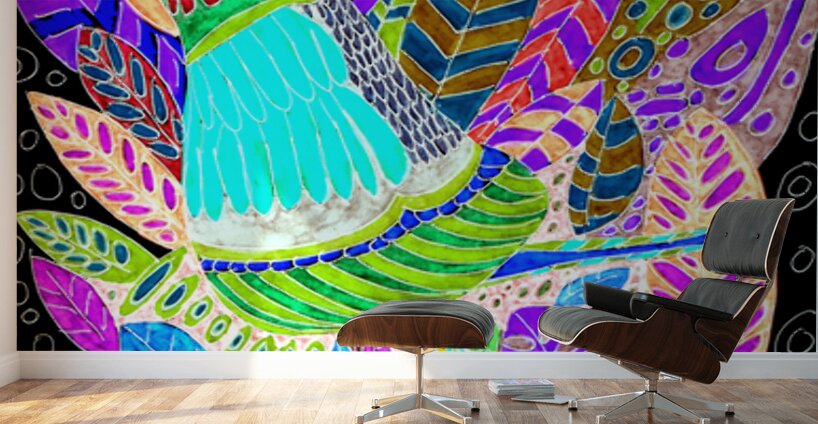 Abstract Pastel Birds Wall Murals