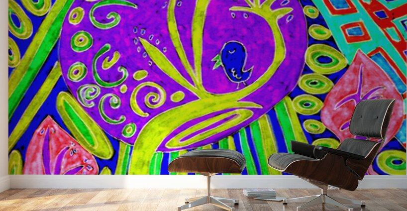 Abstract Vibrant Surreal Nature Wall Murals