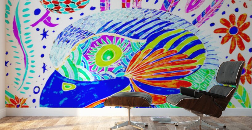 Abstract Pastel Avian Wall Murals