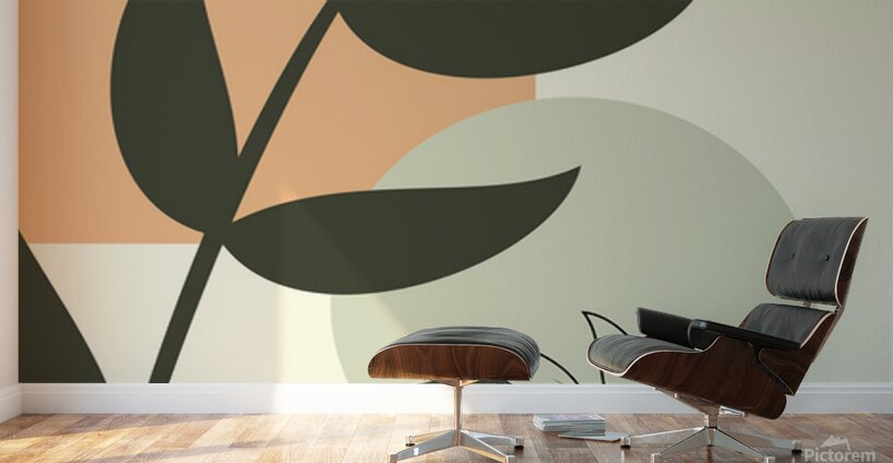 Modern Botanical Abstract Wall Murals