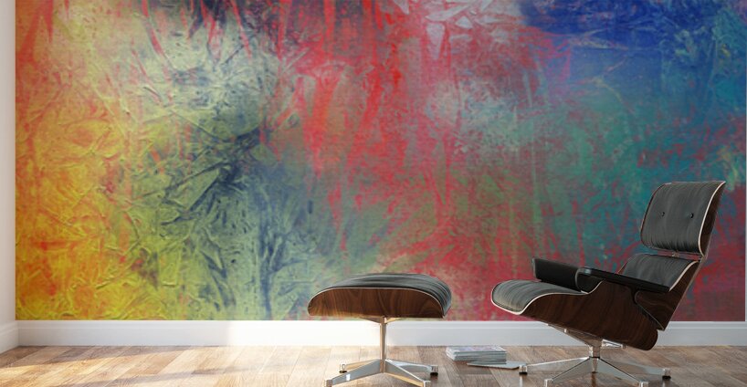 Mystical forest acrylic painting Impression murale