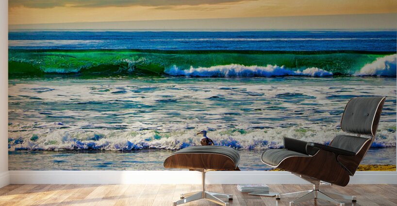 SEABIRD ON ROCK  Wall Murals