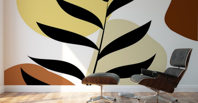 Boho Leaf Art Wall Murals