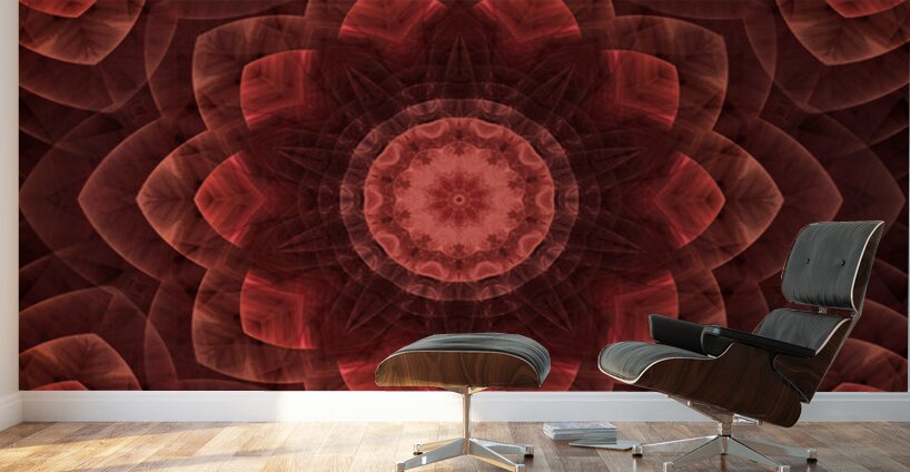 Wooden Floral Mandala Wall Murals