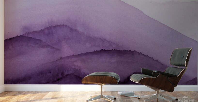 Misty Mountain Purple Wall Murals