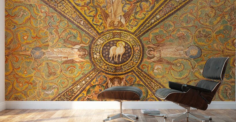 Italy San Vitale Basilica interior decor with mosaic Wall Murals