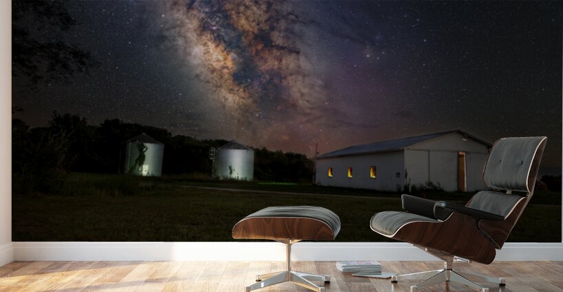 Milky Way over Diona Building by E. Farmer & M. Killion Wall Murals