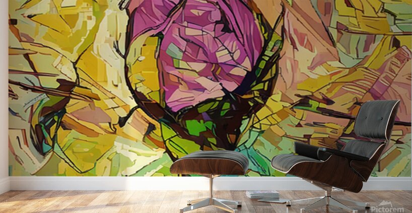 ArtXcl 042 rose abstract pixelated Wall Murals