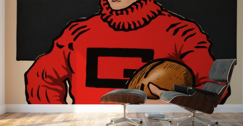 Early 1900s Georgia Bulldogs Player Art Remix Wall Murals