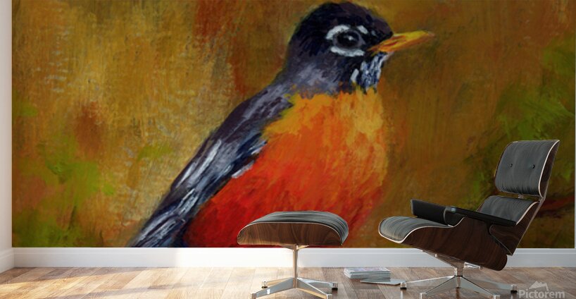North American Robin portrait Impression murale