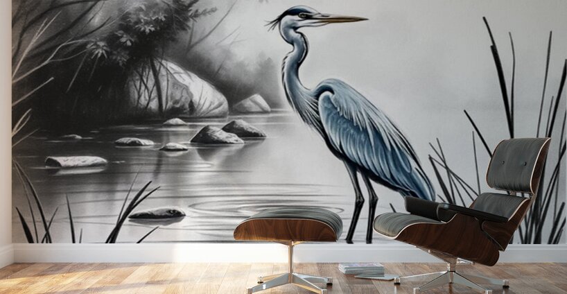 Gorgeous Blue Heron Oct 24 2025 at 9 34 18 AM Wall Murals