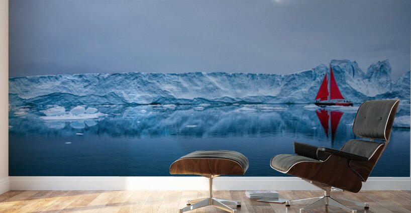 SAILING AMONG THE ICEBERGS Wall Murals