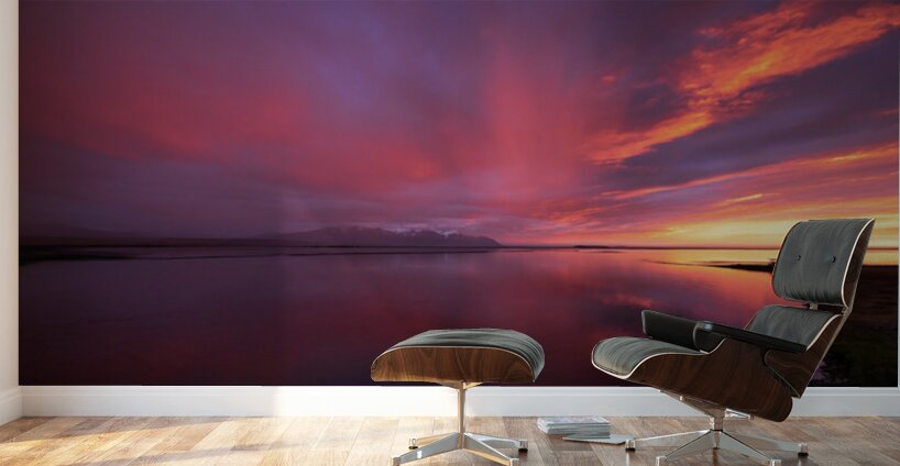 SUNSET AT HOFSSTADIR Wall Murals