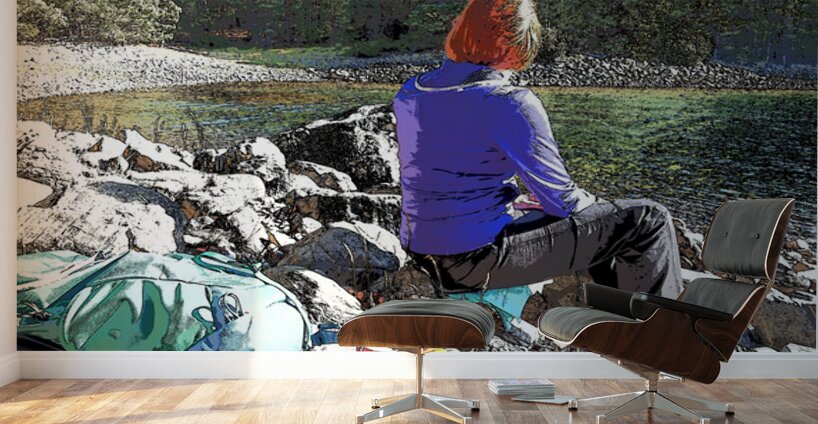 Scenes from the Trail-  Taking a Rest                                                                                                               Wall Murals