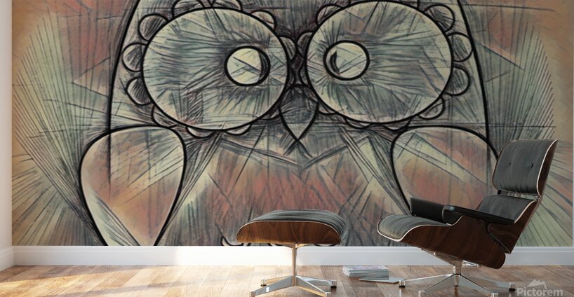 ArtXcl 306 owl pencil sketch Wall Murals