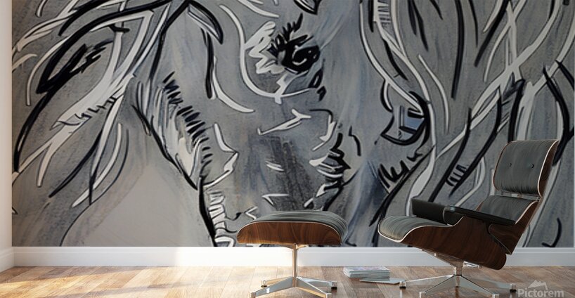 ArtXcl 341 horse pencil sketch Wall Murals