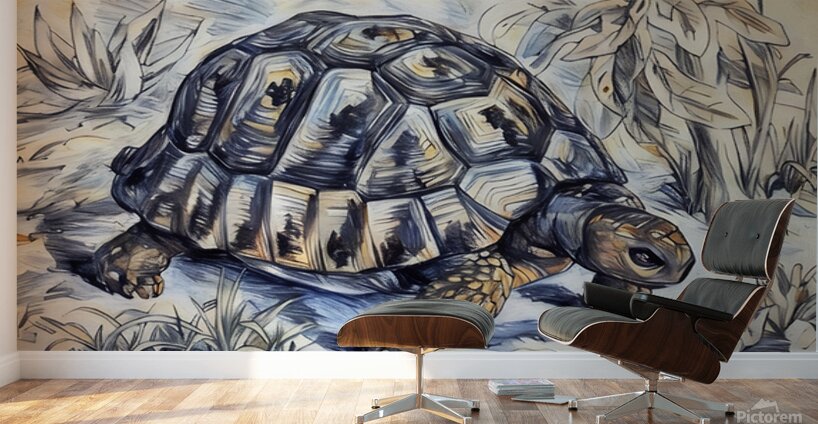 ArtXcl 332 tortoise pencil sketch Wall Murals