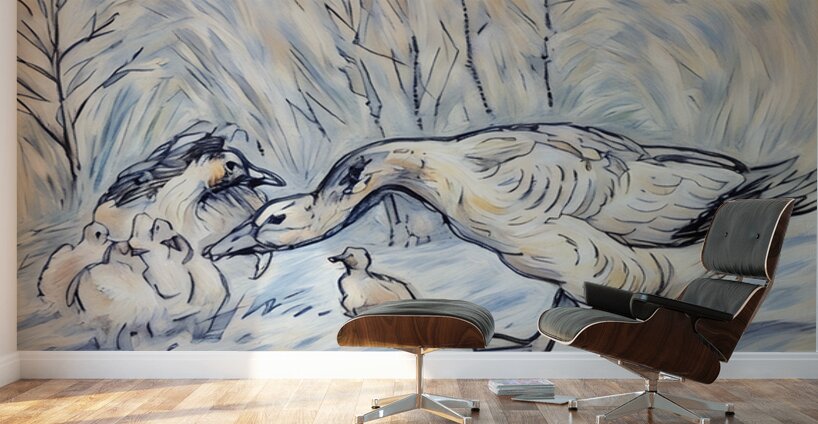 ArtXcl 376 duck and ducklings Wall Murals