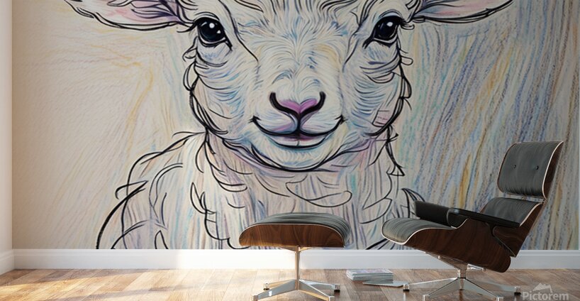 ArtXcl 373 baby lamb Wall Murals
