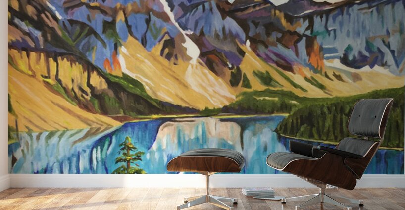 Reflection in Sapphire Wall Murals