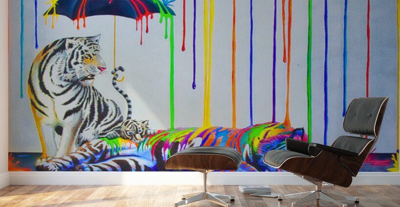 MULTICOLORD RAINDROPS  Wall Murals