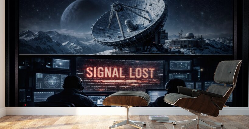Contact Has Been Lost Victor Sarkens Last Transmission Mysterious AI Concept Art by Xzendor7 Wall Murals