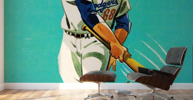 1968 Los Angeles Dodgers Scorecard Art  Wall Murals