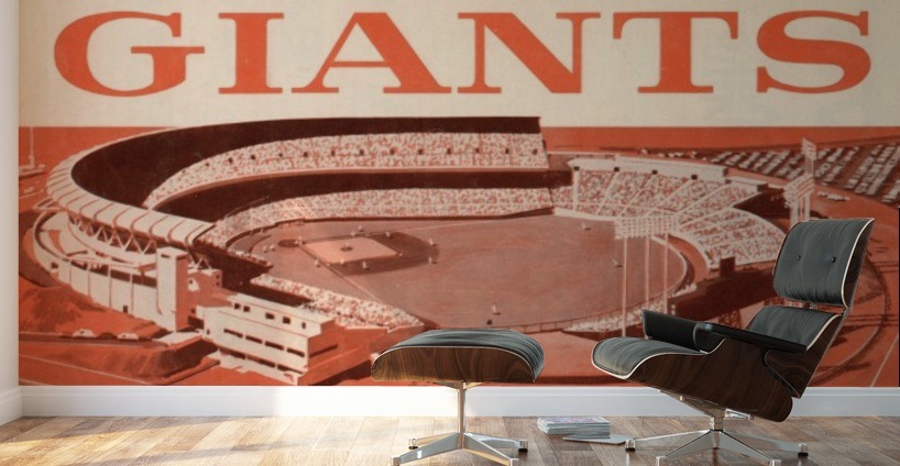 1960 San Francisco Giants Candlestick Park Art Wall Murals