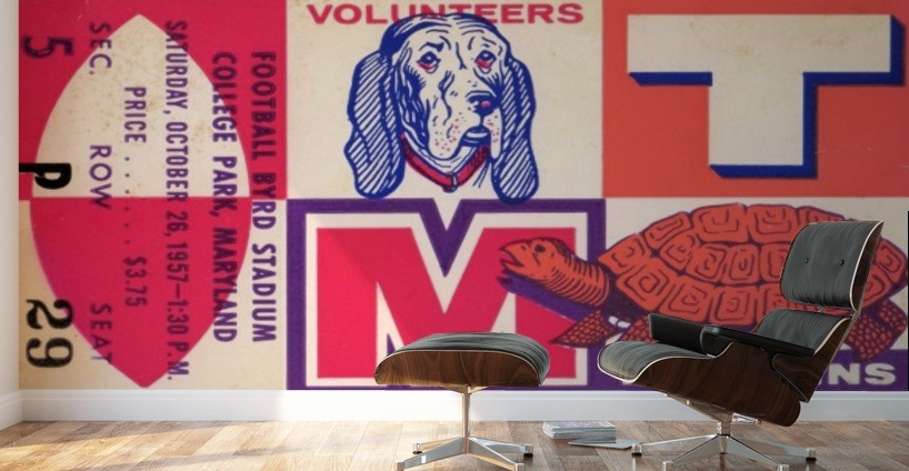 1957 Tennessee Vols vs. Maryland Terps Wall Murals