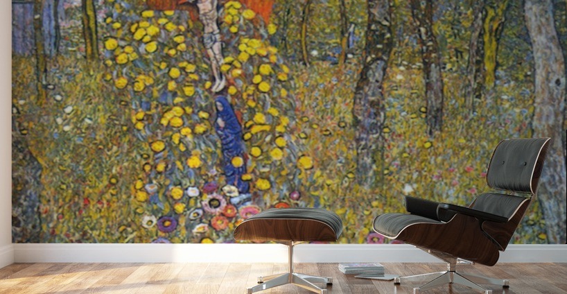 Farmers Garden With Crucifix By Klimt Canvas Farmers Garden With Crucifix By Klimt Wall Murals