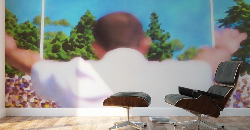 Football Watercolor Art_Vintage College Football Art Prints_Best Football Stadium Art_California Art Wall Murals