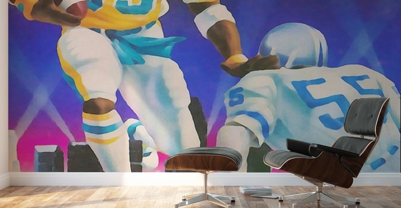 1980s Miami Orange Bowl Football Art Wall Murals