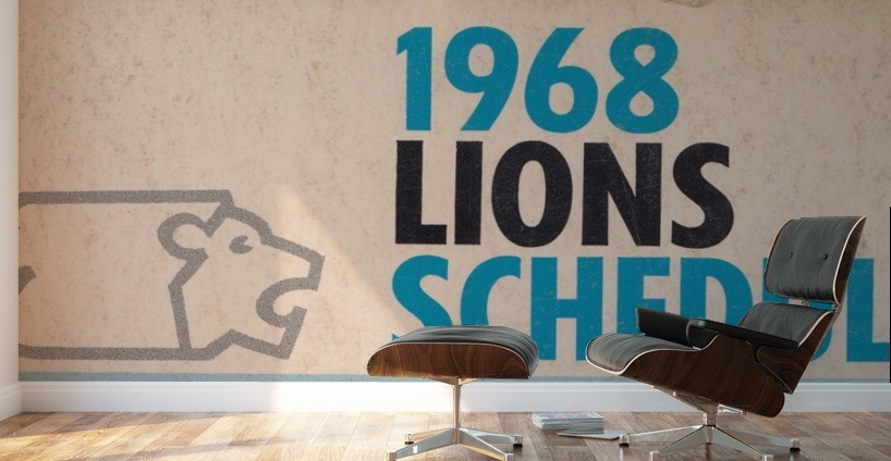 Detroit Lions Schedule Art Wall Murals